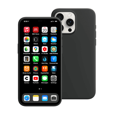 iPhone 15 Compatible Case Cover Made With Liquid Silicone - Black